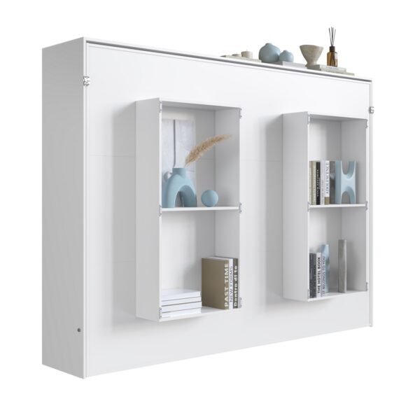 Cama Abatible 2 Plazas Horizontal Color Blanco - Image 2