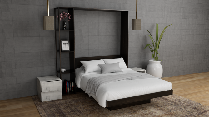 Cama Abatible 2 Plazas Con Estanteri Lateral - Image 2