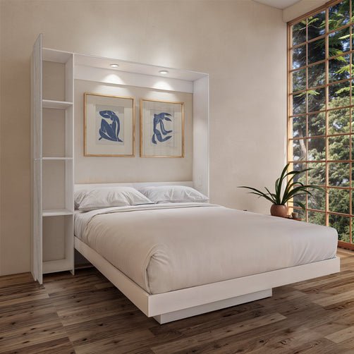 Cama Abatible 2 Plazas PLUS Con luces LED y Puerto USB