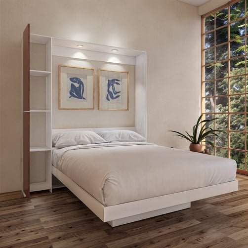 Cama Abatible 2 Plazas PLUS Con luces LED y Puerto USB