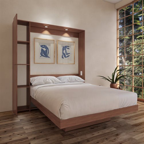 Cama Abatible 2 Plazas PLUS Con luces LED y Puerto USB