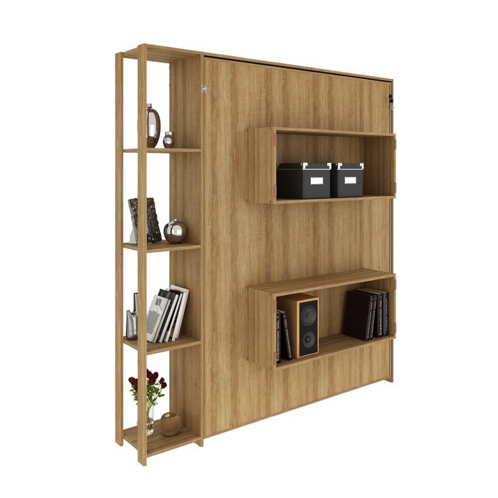 Cama Abatible 2 Plazas Con Estanteri Lateral - Image 3