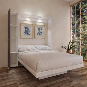 Cama Abatible 2 Plazas PLUS Con luces LED y Puerto USB