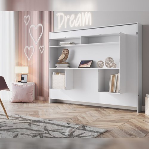 Cama Abatible 2 Plazas Horizontal Con Escritorio - Image 3