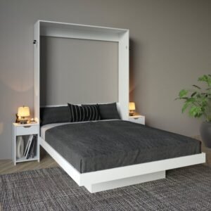 Cama Abatible 2 Lazas Vertical Con Mesitas De Luz