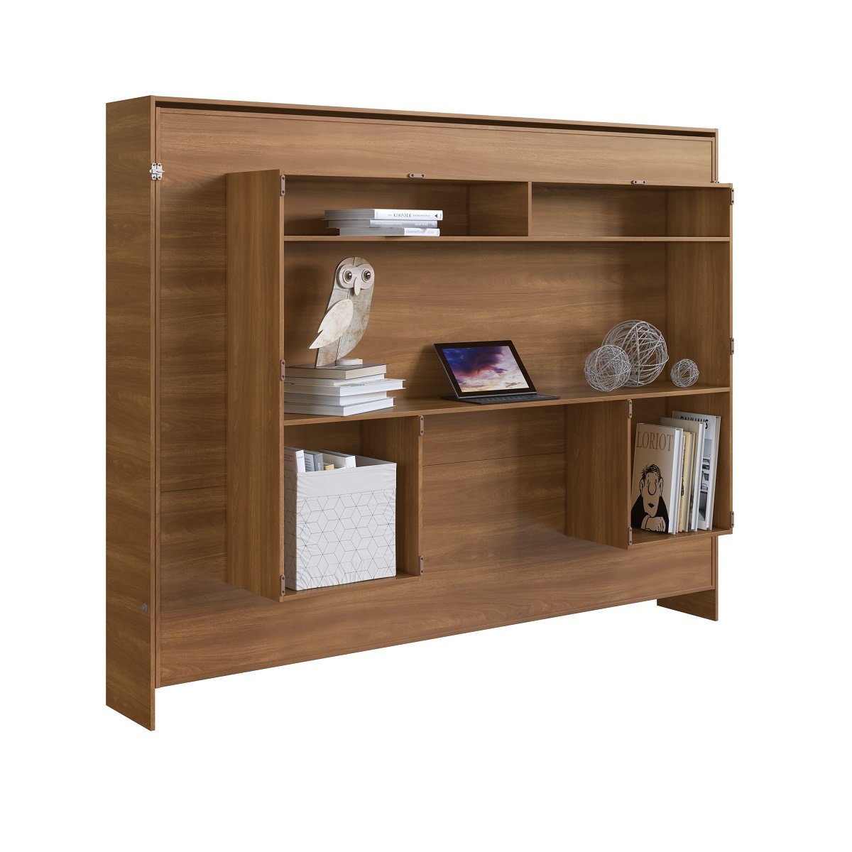 Cama Abatible 2 Plazas Horizontal Con Escritorio