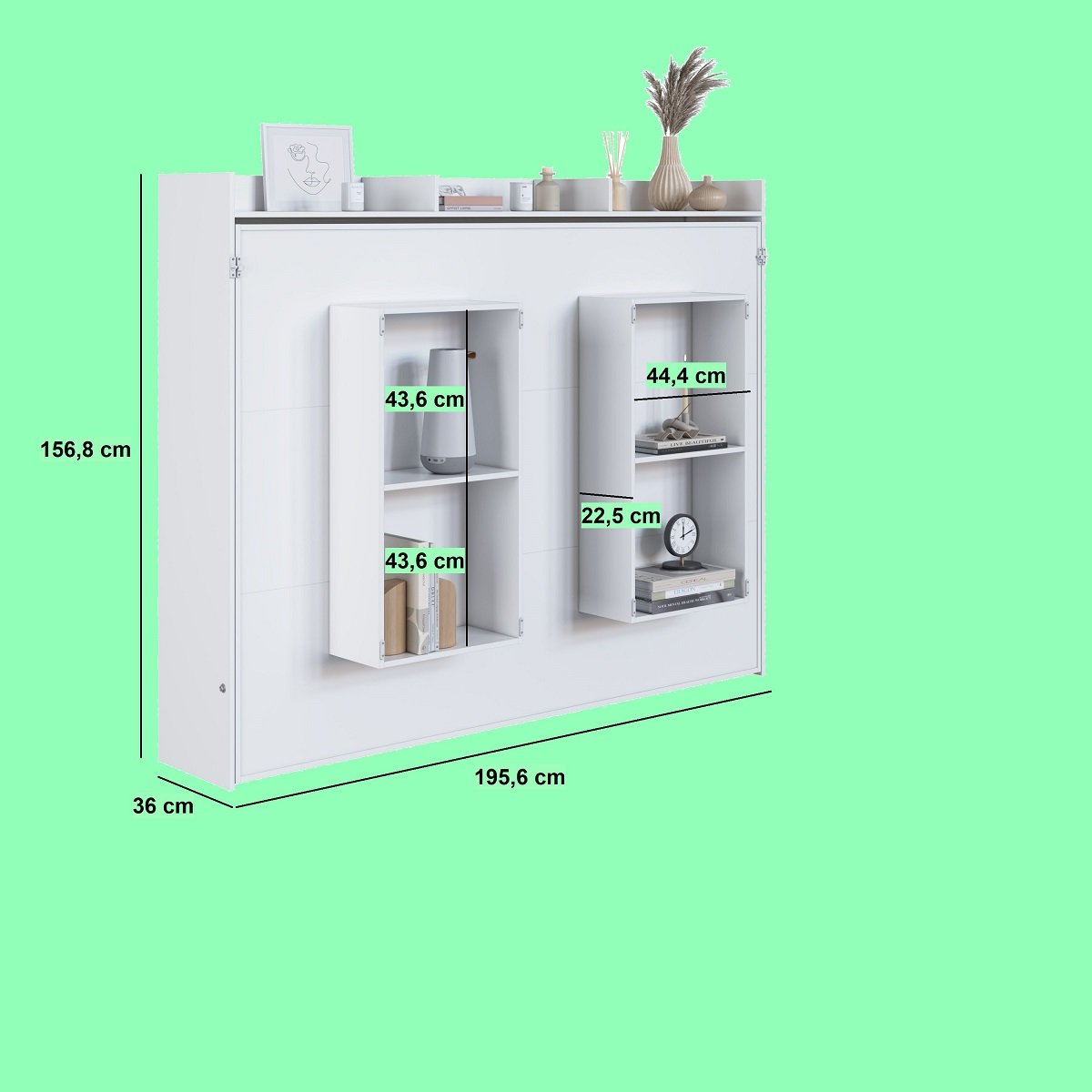 Cama Abatible 2 Plazas Horizontal Hanover - Image 7