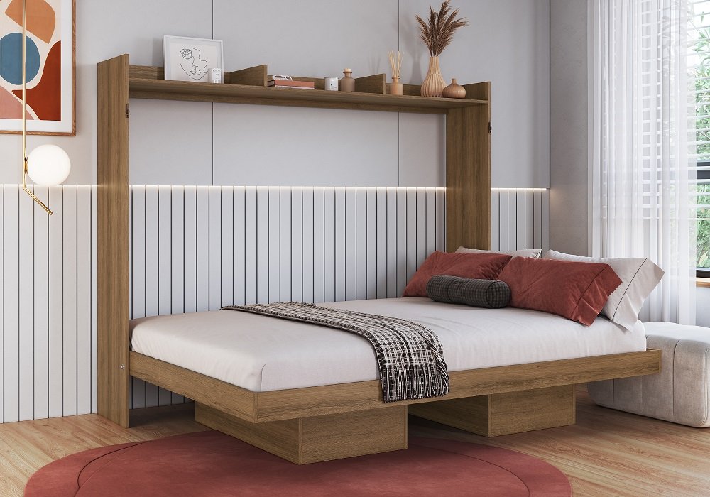 Cama Abatible 2 Plazas Horizontal Hanover - Image 3